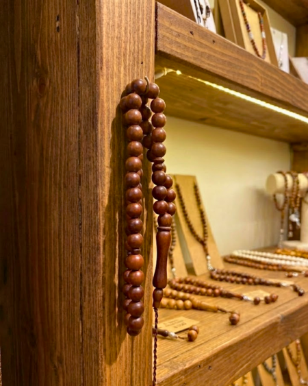 El Yapımı 4 Parmak Kuka Tesbih - Günlük Çekim İçin İdeal Boy - Doğal Kuka)