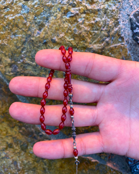 ATEŞ KEHRİBAR TESBİH / BİLEK BOY